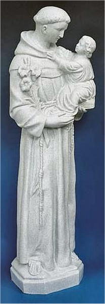 Saint Anthony Faux Granite Garden Statue Religious